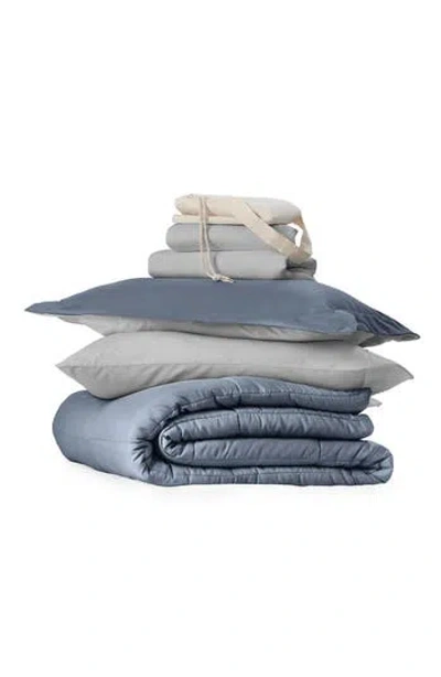 Homespun Ultimate College Essentials Bedding Bundle. In Blue