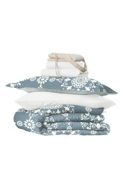 Homespun Ultimate College Essentials Bedding Bundle. In Blue
