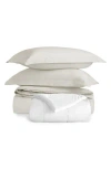 Homespun Vintage Washed Cotton Duvet Cover & Sham Set In White