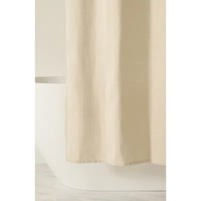 Homespun Woven Shower Curtain In Brown