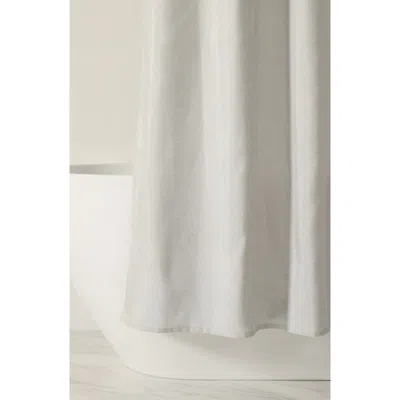 Homespun Woven Shower Curtain In Gray