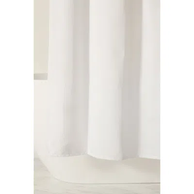 Homespun Woven Shower Curtain In White