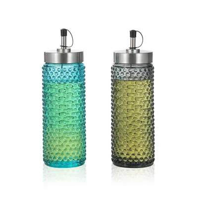 Homew Hobnail Oil Dispenser Bottle 16.7 Oz. Set Of 2
