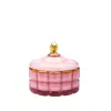 Homew Short Cube Facets Jewelry Jar