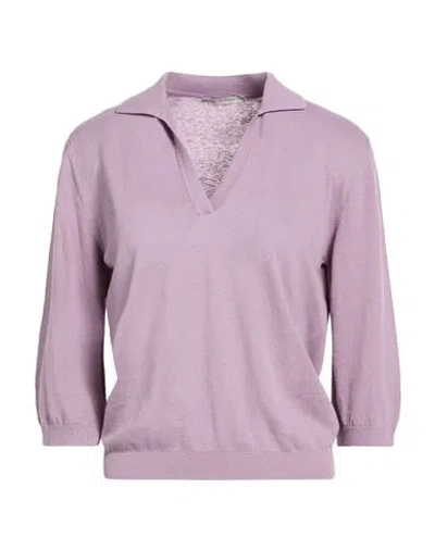 Homeward Clothes Co. Woman Sweater Lilac Size M Cotton, Linen In Purple