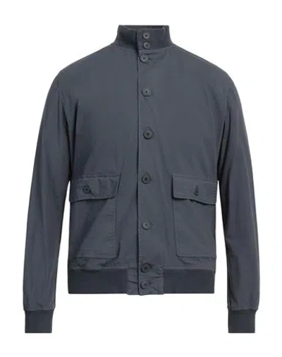 Homeward Clothes Man Jacket Slate Blue Size M Cotton, Elastane