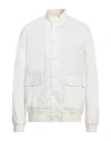 Homeward Clothes Man Jacket White Size M Cotton, Elastane In White