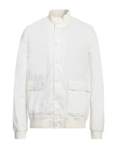 Homeward Clothes Man Jacket White Size M Cotton, Elastane