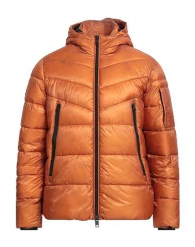 Homeward Clothes Man Puffer Orange Size M Nylon