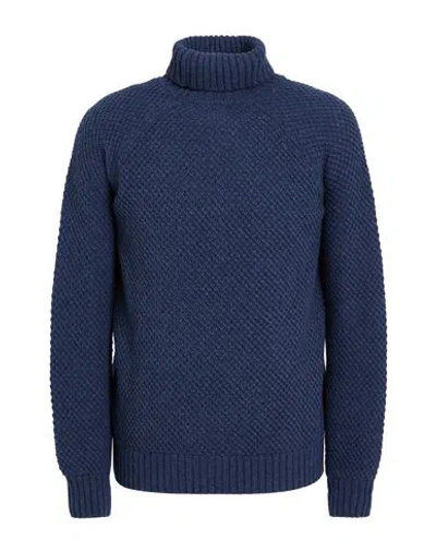 Homeward Clothes Man Turtleneck Navy Size Xl Lambswool, Nylon
