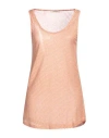 Homeward Clothes Woman Tank Top Orange Size L Linen, Viscose In Orange