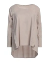 Homeward Clothes Woman Top Light Grey Size Xs Cotton, Elastane