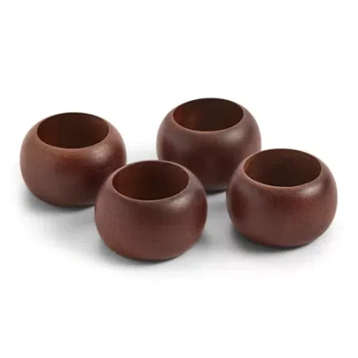 Homewear 4-pc. Napkin Rings In Brown