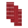 Homewear Addison Stripe 3-pc. Kitchen Towel Set In Red