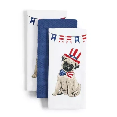 Homewear American Dog 3-pc. Kitchen Towel Set In Multi
