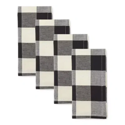 Homewear Bigelow Plaid 4-pc. Napkins In Black