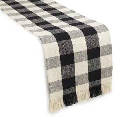 Homewear Buffalo Check Table Runner In Black