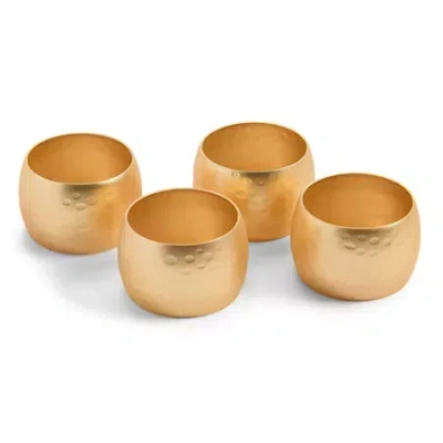 Homewear Hammered 4-pc. Napkin Rings In Yellow
