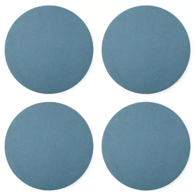 Homewear Morgan Faux Leather Placemat In Blue