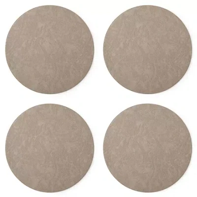 Homewear Morgan Faux Leather Placemat In Gray