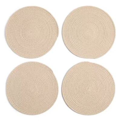 Homewear Rope Twist Round Placemat In White