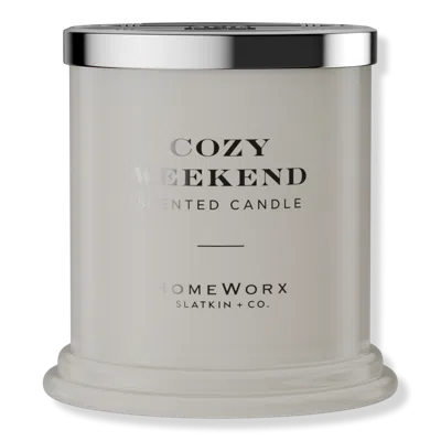 Homeworx Cozy Weekend 1-wick Scented Candle In White
