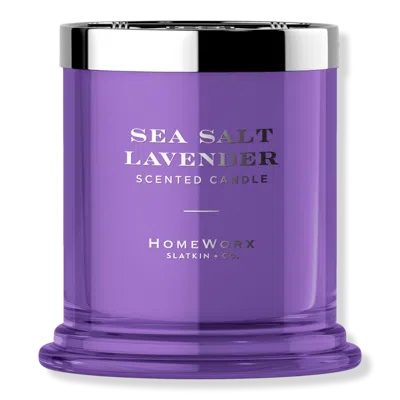 Homeworx Sea Salt Lavender 1-wick Scented Candle In Pink