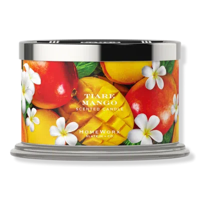 Homeworx Tiare Mango 4-wick Scented Candle In Multi