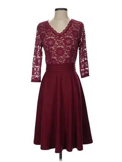Pre-owned Homeyee Cocktail Dress In Burgundy