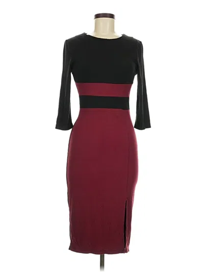 Pre-owned Homeyee Cocktail Dress In Burgundy