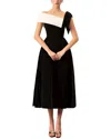 Homeyee Solid Midi Dress In Black