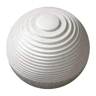 Homezia 1 X 14 X 12 White Round With Lines And Light - Outdoor Ball