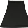 Homezia 10" Black With White Lining Square Bell Shantung Lampshade
