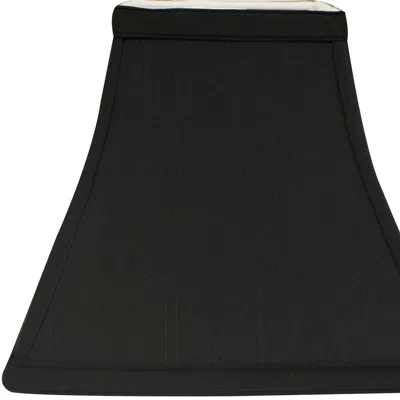 Homezia 10" Black With White Lining Square Bell Shantung Lampshade