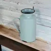 Homezia 10" Blue And Black Metal Rustic Decorative Water Jug