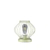 Homezia 10" Gold Bedside Table Lamp With Gold Cage Shade