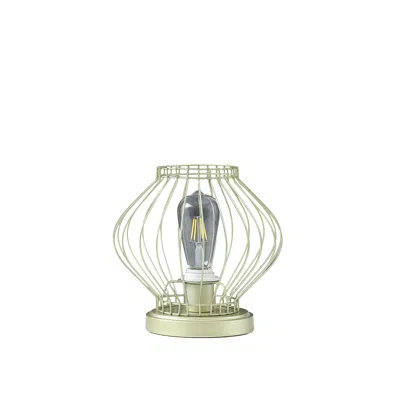 Homezia 10" Gold Bedside Table Lamp With Gold Cage Shade