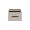 Homezia 10" Gray One Drawer Faux Wood Floating Nightstand