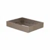 Homezia 10" Gray Rectangular Wood Handmade Tray In Multi