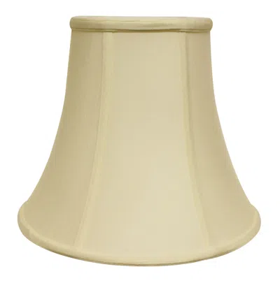 Homezia 10" Ivory Premium Bell Monay Shantung Lampshade In Neutral