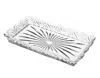 Homezia 10" Rectangular Cut Crystal Narrow Serving Tray In Multi
