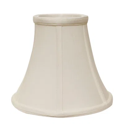 Homezia 10" White Premium Bell Monay Shantung Lampshade In Brown