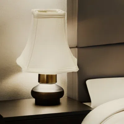 Homezia 10" White Premium Square Monay Shantung Lampshade In Neutral