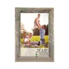 Homezia 10" X 20" Rustic Farmhouse Dark Gray Wood Frame