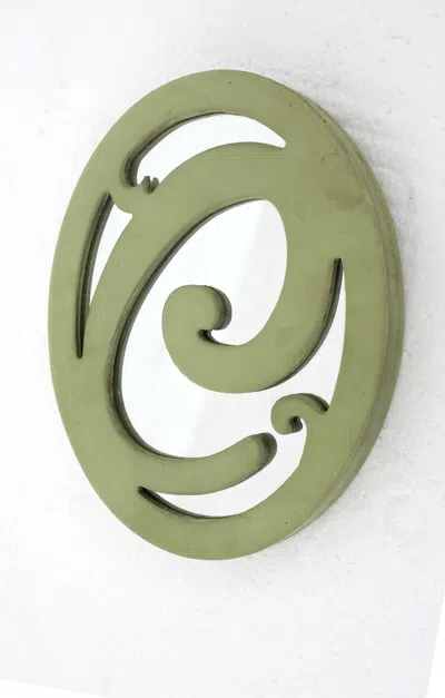 Homezia 10" X 8" X 1" Green, Cottage Style, Wall Decor - Letter C In Brown