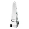 Homezia 11" Clear Crystal Obelisk Statue