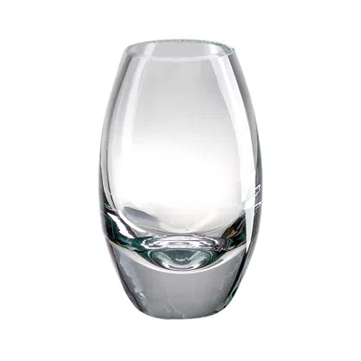 Homezia 11" Clear Lead Free Crystal Oval Table Vase In Transparent