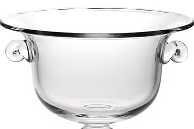 Homezia 11 Mouth Blown Crystal European Made Trophy Centerpiece Fruit Or Punch Bowl In Multi