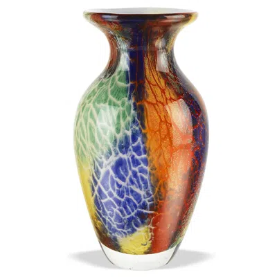 Homezia 11 Multicolor Art Glass Vase
