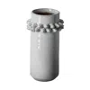 Homezia 11" Organic Style Whitewash Spikely Ceramic Vase